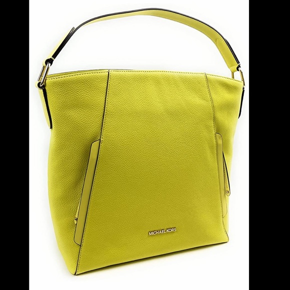 Michael Kors Evie Large Leather Hobo Shoulder Bag (Sunshine) - Picture 7 of 17